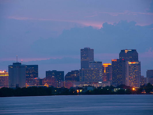New Orleans Skyline in the evening 