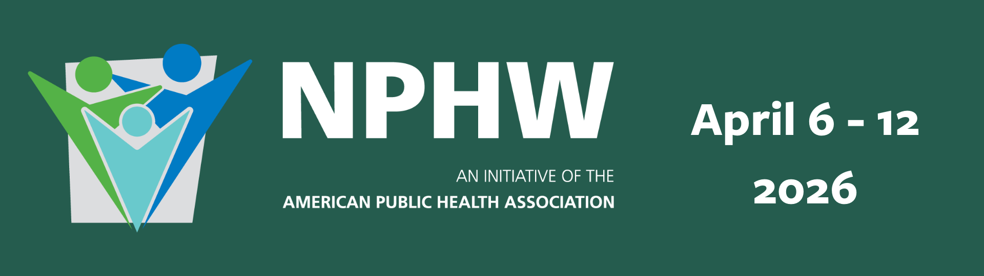 NPHW logo, American Public Health Association initiative, April 6-12, 2026.