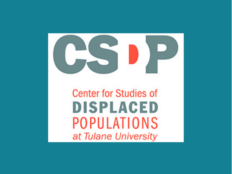 CSDP logo: Center for Studies of Displaced Populations at Tulane University.