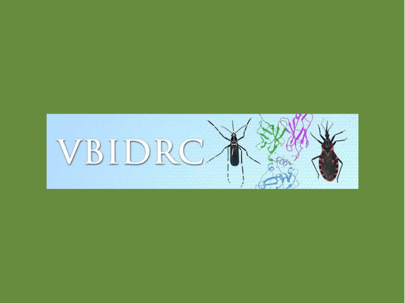 VBIDRC logo with mosquito, other insect, and molecular structures.