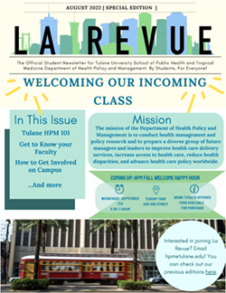 La Revue August 2022 Cover Image, HPM Student Newsletter