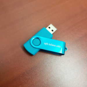 Image of blue Tulane SPHTM flash drive