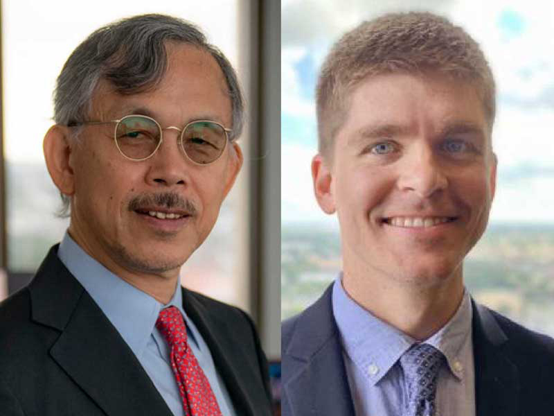 Dr. Jiang He (left) and Dr. Joshua Bundy (right)