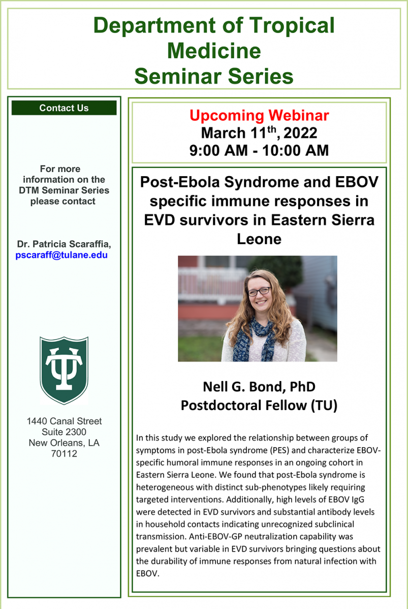 Image of event flyer with photo of Dr. Nell Bond.