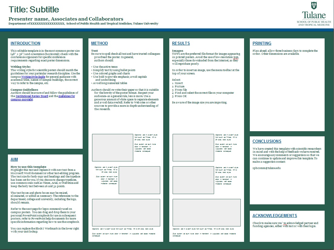 poster board presentation layout