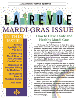 La Revue January 2022 Cover Image, HPM Student Newsletter