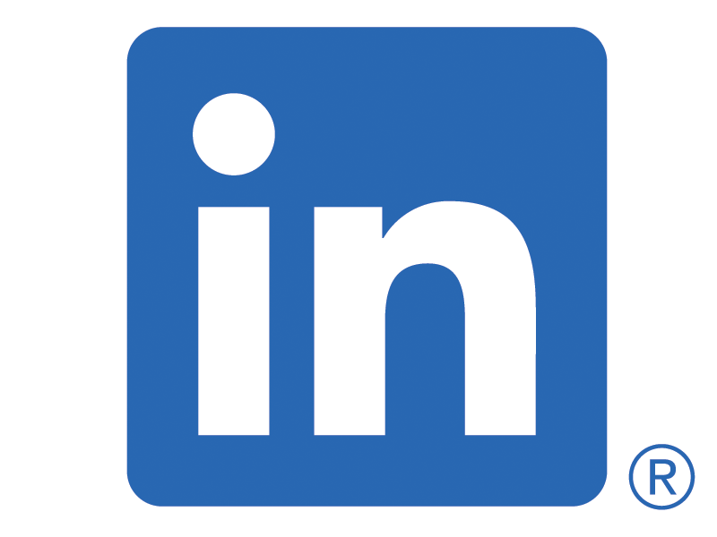 LinkedIn Logo, blue on white