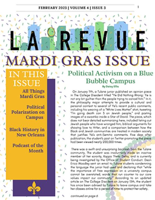Thumbnail image for cover of March 2023 LA Revue newsletter
