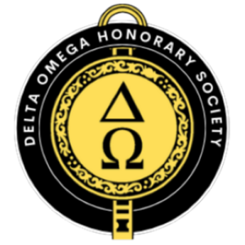 Kelly R Estilette Delta Omega Honors Badge