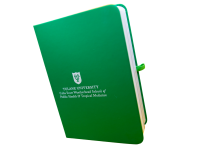 hard back notebook green