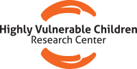 Highly Vulnerable Children's Research Center | Celia Scott Weatherhead School of Public Health and Tropical Medicine Highly vulnerable children's logo - two abstract orange hands creating a circle around the words.