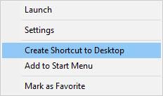 Descriptive image showing how to add shortcut to desktop