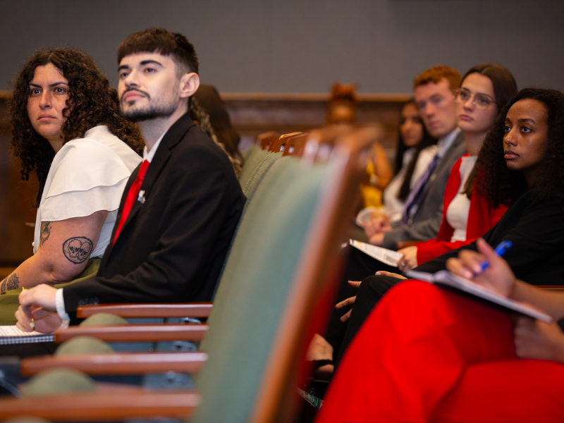 Public health students learning about advocacy on the ground.