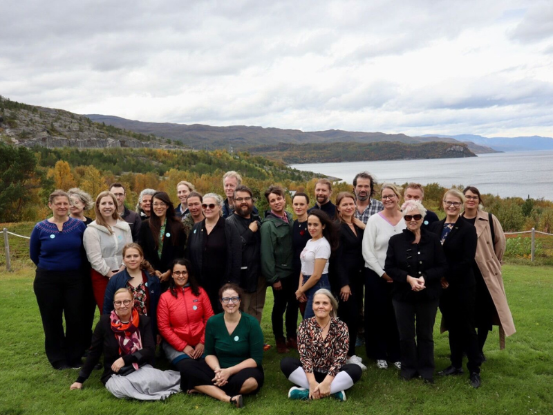FAI IV cohort in the Alta Fjord at the Alta Museum, World Heritage Art Rock Centre.