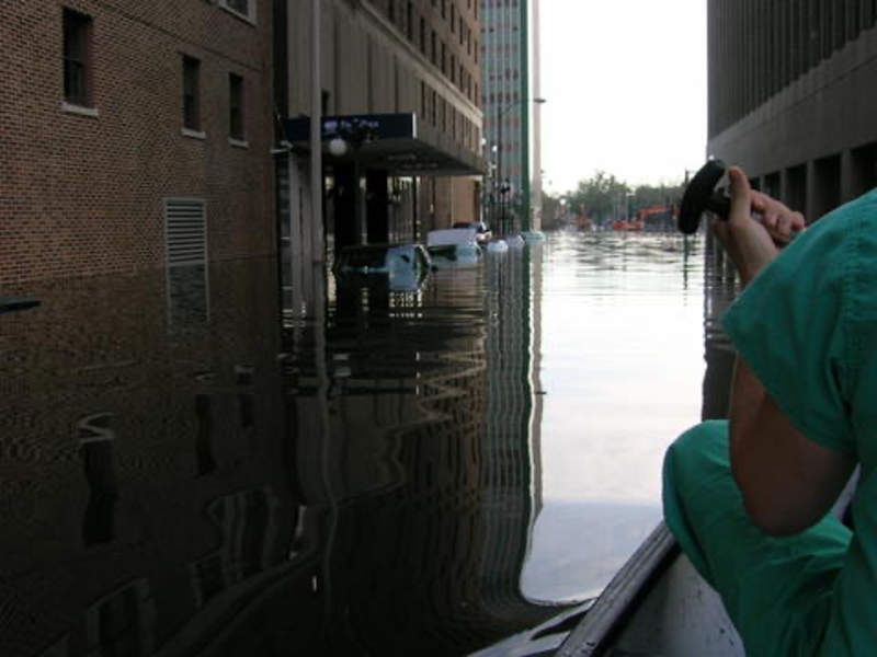 LaSalle street flooding from street level
