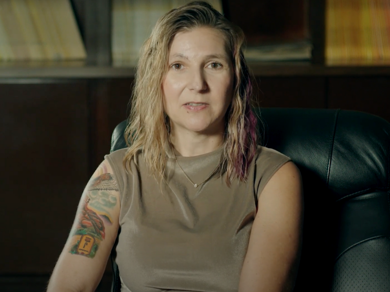 Still of Elizabeth Naylor sharing her story