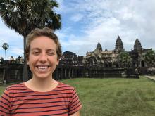 Natalie Amstutz at Ankor Wat, one of the “Seven Wonders of the World” and only a six-hour drive from Phnom Penh.