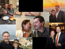 Several photos of Greg and Arline Buchert in a collage