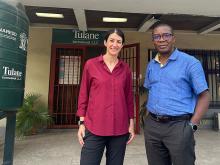 Juile Hernandez and Arsene Binanga