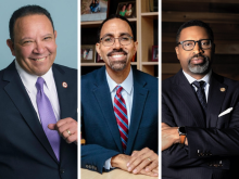 Photos of Marc Morial, John King, and Derrick Johnson 